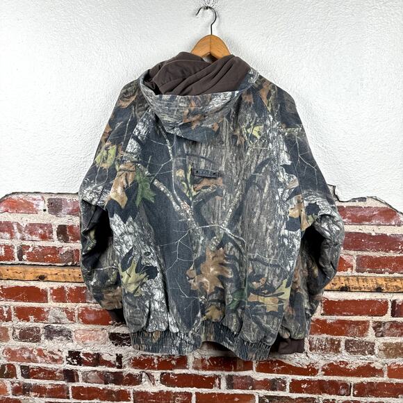 Vintage Field Staff Jacket Large Mossy Oak Camo Zip Up Insulated Bomber Hunting - Picture 6 of 6